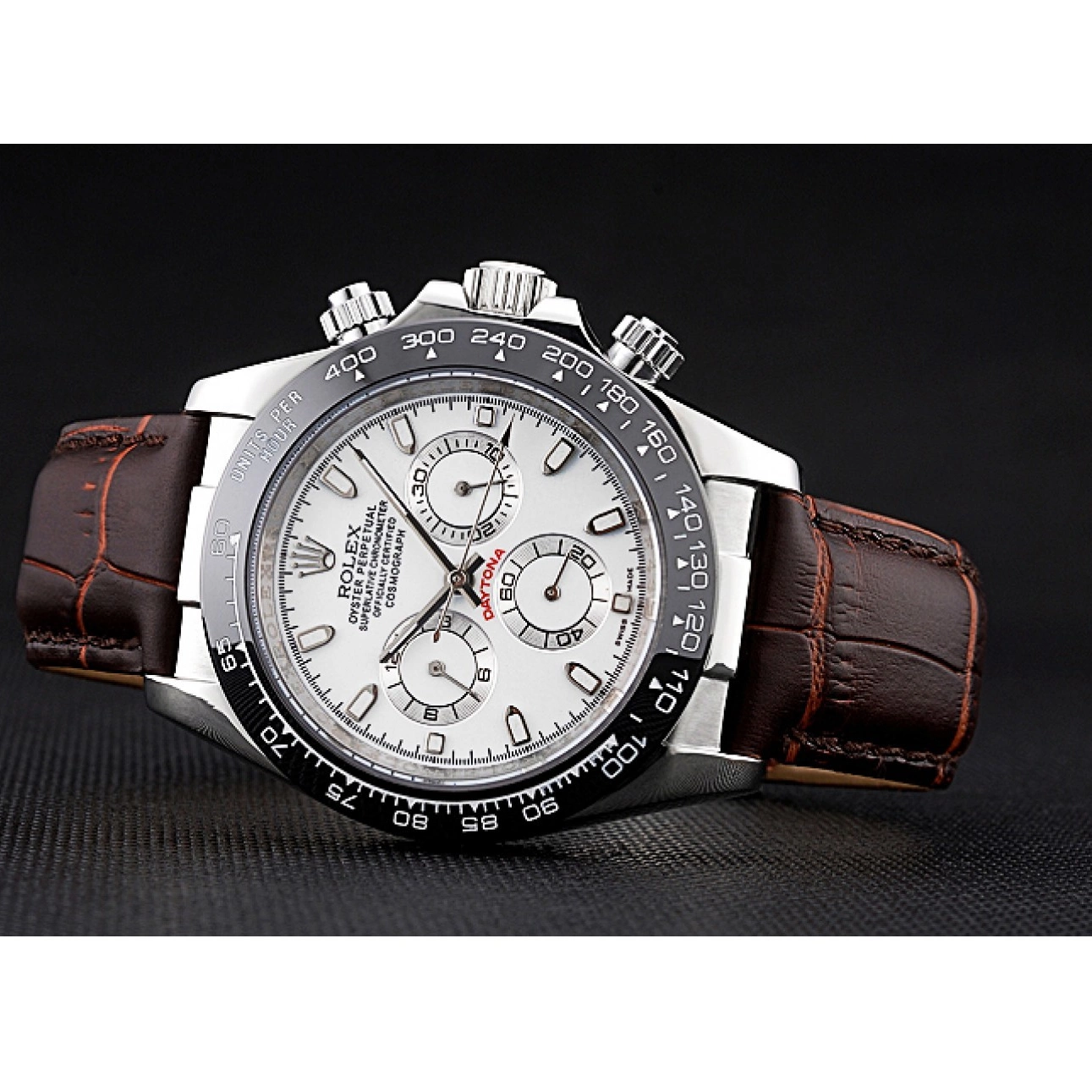 Best AAA Replica Sites Rolex White Dial 622631 Daytona Case Steel Bracelet Cosmograph Brown Stainless Leather 0602